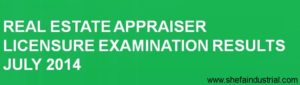 Real Estate Appraiser - Exam Results 2014