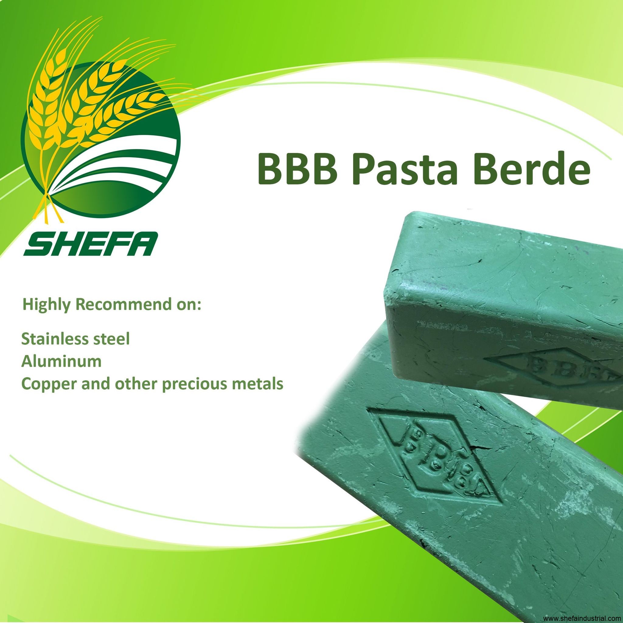 Buffing Paste Pasta Verde BBB Shefa Industrial Products Inc.